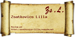 Zsatkovics Lilla névjegykártya