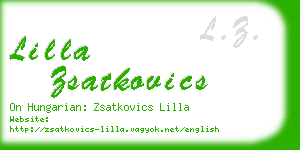 lilla zsatkovics business card